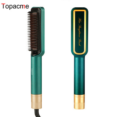 2 in1 Professional Electric PTC Comb Fast Hair Straightener Brush