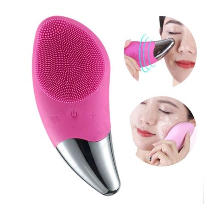 Mini Facial Cleansing Brush Silicone Electric Sonic Cleaner Deep Pore Cleaning Skin Face Brush Device